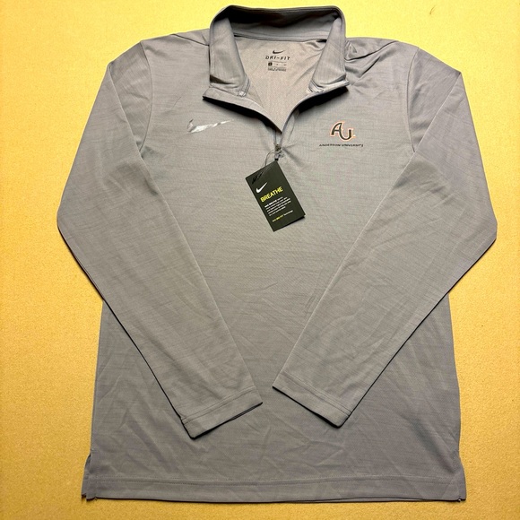 Nike Other - New Small Nike Mens Anderson University DRI-FIT 1/4 Zip Pullover Gray Quarter S